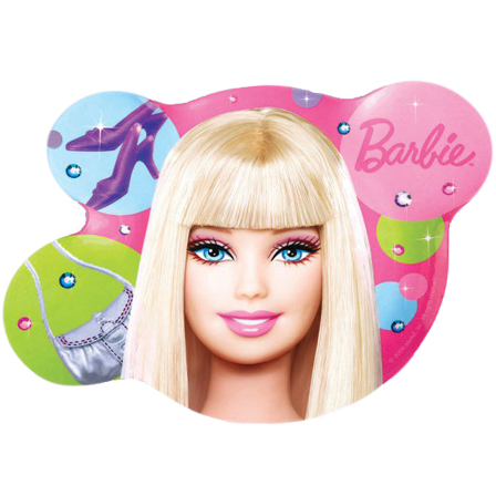 Barbie Doll Reusable Shaped Plate